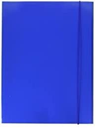 Alevar Cartella 3 Lembi con Elastico 600 g, Formato A4, Colore Blu, Confezione da 10 Pezzi