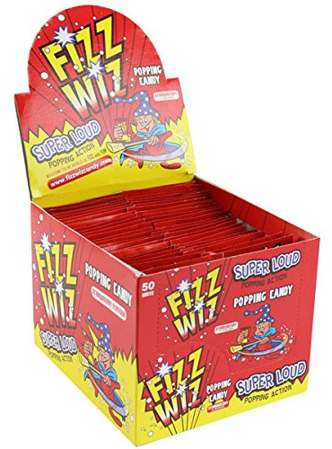Fizz Wizz Strawberry Loud Popping Candy Party Bag Fillers & Favours - 50 Pk