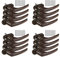 16 x Alu Fenstergriff in Braun RAL 8019 - Stiftlänge 30mm