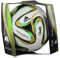 adidas Matchball Brazuca Finale Rio Fussball Wm 2014 Weiß-Black-Metallic Gold-Solar Grün - 5, weiß, 5