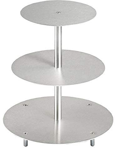 Tortenständer Rund Tortenetagere Aluminium 3 Etagen, Hochzeitstortenständer Etagere Ø 20-25 - 30 cm