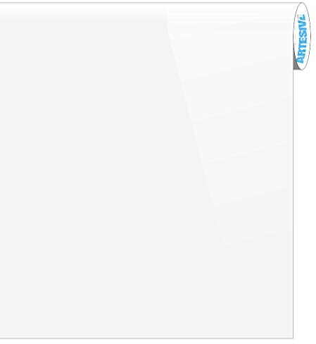 ARTESIVE LA-001 Bianco Lucido larg. 60 cm AL METRO LINEARE- Pellicola Adesiva tinta unita per decorazione interni per rinnovare mobili, porte e oggetti di casa