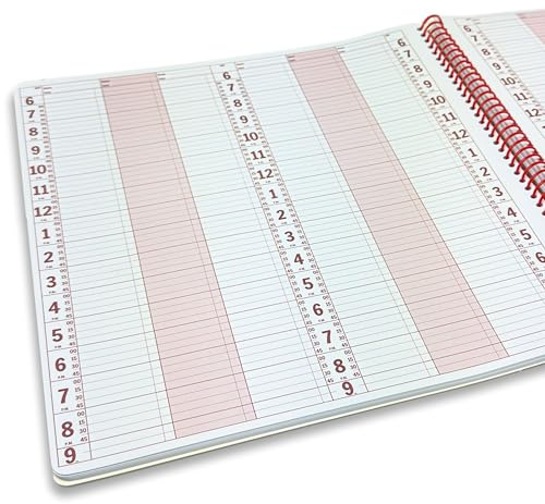 Portage Notebooks Appointment Book - Large 12.75 x 13.5 Undated Planner for Daily Scheduling - 6 Column Professional Daily Planner Undated for Office, Home, or Salon Use