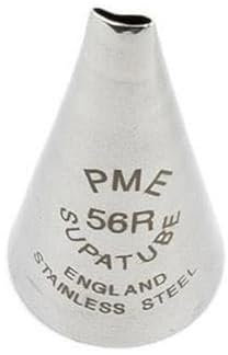 PME ST56R Bocchetta Decorativa Professionale, Acciaio Inossidabile, Argento, 1.72 x 1.72 x 3.33 cm