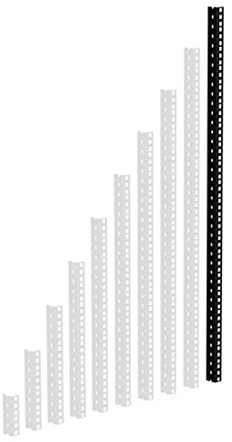 61535B20 Rack Va, Black Stamped Holes, 20 U