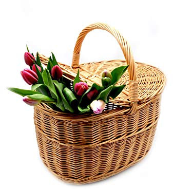 Panier en rotin picknickorb couvercle stable avec panier en rotin 1–027 k