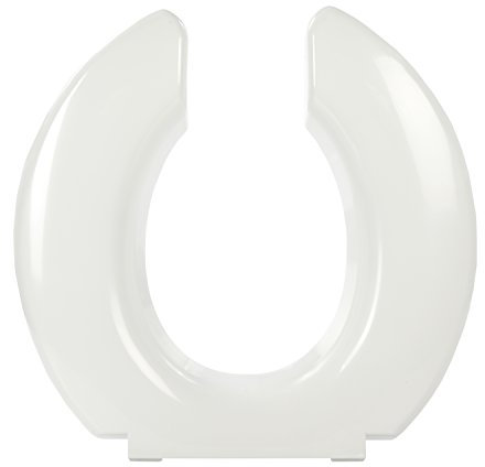 Big John Oversized Toilet Seat with Stainless Steel Hinges – for Round or Elongated Toilet Bowls – White