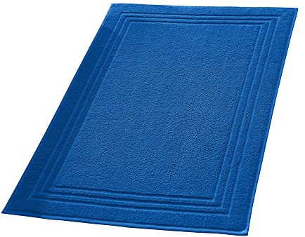 Erwin Müller Badteppich, Badematte, Duschvorleger Heidelberg 100% Baumwolle Royalblau Größe 50x80 cm - sehr weich, schnell trocknend, strapazierstark