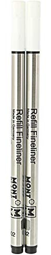 Montblanc Fineliner Refills (M) Mystery Black 110149 – Pen Refills for Fineliner and Rollerball Pens by Montblanc – 2 x Fiber Tip Pen Refill