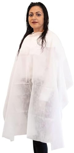 300 Capes de Protection Coiffure, professionnel, à usage unique, en Tissu non tissé, cm 110x130, Fabriqué en Italie