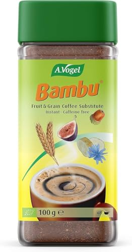 A.VOGEL Bambu - Substitut de Café Instantané Bio - Boisson Soluble, Sans Caféine et 100% Naturel - Fruits et Céréales Torréfiées - À Consommer chaud ou Froid - 100g