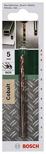 Bosch Accessories 2609255072 Foret à métaux rectifié HSS-Co DIN 338 - Longueur 86 mm - Diamètre 5 mm