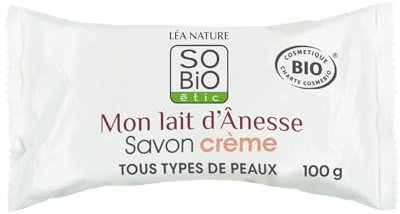 SO'BiO étic - Savon crème Bio - Mon Lait d'Ânesse - Tous types de peaux - Certifié Cosmebio - Savon de 100 g