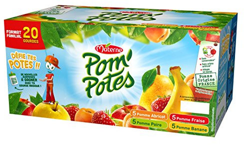 Materne Pom'Potes Multivarietés 20 Gourdes de 90 g