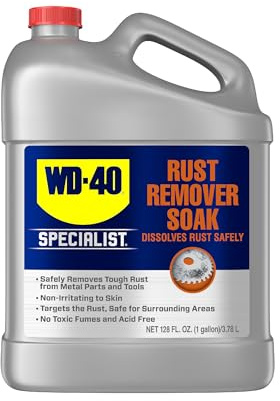 WD-40 Specialist Rust Remover Soak - Fast Acting Rust Dissolver. 1 Gallon (Pack of 1)