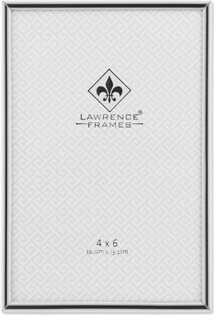 Lawrence Frames Simply Metal Picture Frame, 4 by 6-Inch, Silver