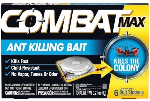 Combat Max Ant Killing Bait Stations, Indoor and Outdoor Use, 6 Count