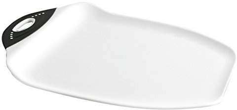 Dexas Chop & Scoop Cutting Board, 11 by 15 inches, White with Black Handle