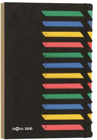 Pagna Deskorganizer Classic (Sammelmappe, 12 Fächer, 1-12) schwarz