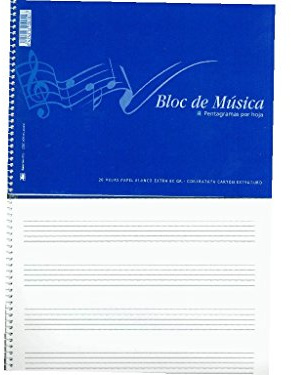 Bloc marca TAURO modelo BLOC MUSICA 4º ZORRILLA 20-H 202 4 PENTAGRAMAS