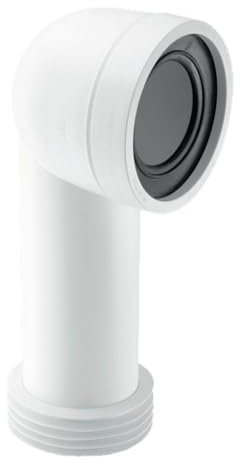 Mcalpine Wc-Con8 90 Degree Bend Adjustable Length Rigid Wc Connector, White