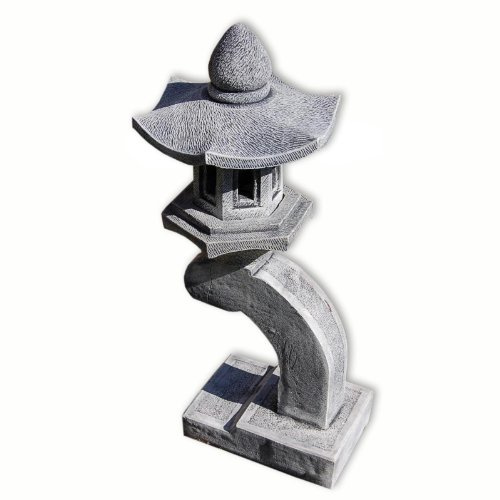 wifash Lanterna Pagoda Giapponese, Grigio, 1 Livello, Decorazione importata di thaïlande (10528)