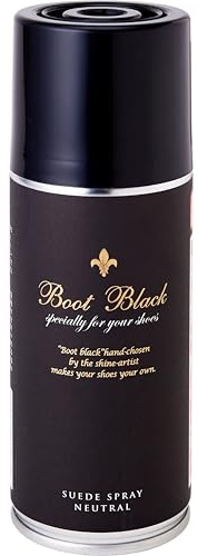 Boot Black - Suede Color Aerosol Spray - Color Renewal for Napped Leathers - Made in Japan (Neutral) 180ml