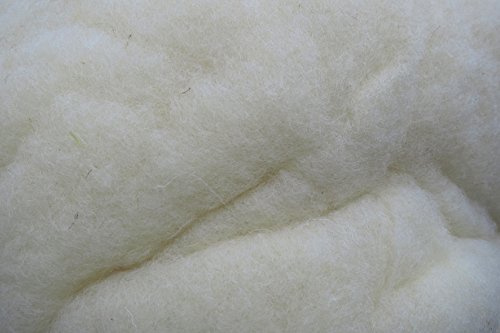 Laine de remplissage en laine vierge 100% pure, naturelle, 5 kg (12,78 € / kg) fine, compostable, lavable, ouate, laine de fabrication, utilisable en tant que charge naturelle et renouvelable