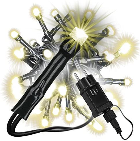 Nipach GmbH diLED Starter-Set 40 LED Lichterkette warm-weiß inkl. Netzteil Trafo Timer Anschlusskabel für erweiterbares Profi-Beleuchtungs-System Außen