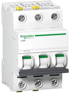 Schneider Electric Leitungsschutzschalter Acti9 iC60N, 3-polig, 13A, B-Charakteristik, 6kA, 10kA, Artikelnummer A9F03313
