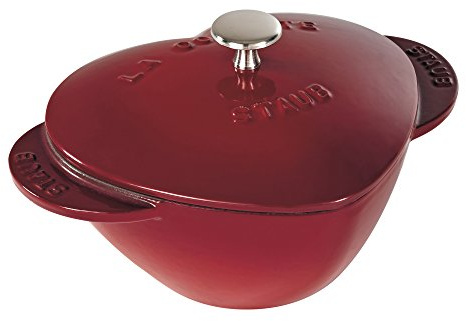 Staub 1.75 Liter Heart Shape Cocotte, Cherry