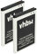 vhbw 2X Akku kompatibel mit Samsung Galaxy S2 GT-i9101, S2 Duos SGH-i929, R GT-i9103, S2 GT-i9100 Handy Smartphone Telefon (1750 mAh, 3,7 V, Li-Ion)