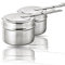 Kerafactum® - 2 Stück Brennbehälter Brennpaste Brennpastenbehälter Behälter für Fondue Speisewärmer oder Chafing Dish 2 teilig aus Edelstahl - chafer fuel holder