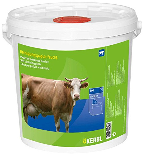 Kerbl - Reinigungspapier feucht im Eimer 20x20cm 800 Blatt - 15817