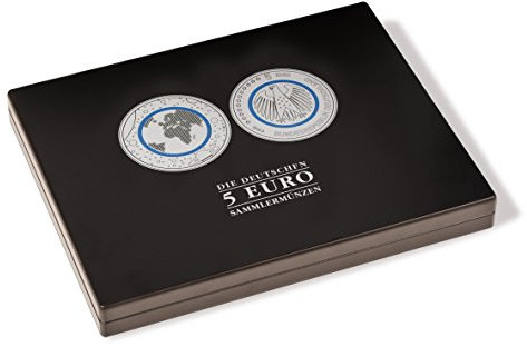 Leuchtturm 355931 Münzkassette - 30 deutsche 5-Euro-Sammlermünzen in Kapsel - Planet Erde, Klimazonen der Erde - schwarz