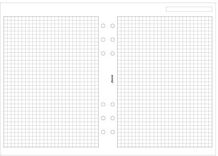 Filofax - Fogli per appunti A5, a quadretti, colore: bianco