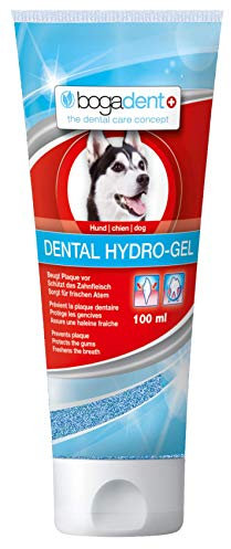 Bogadent bogar, Dental Hydro-Gel, Zahngel für den Hund, Zahnsteinentferner, Beugt schlechtem Atem vor, Zahnpflege für Hunde, Hundezubehör Minzgeschmack, 100 ml