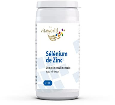 Vita World Zinc Sélénium 100 Capsules Végétalien Made in Germany
