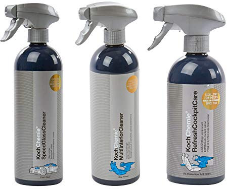 3-tlg. Koch Chemie Auto-Pflege-SET Innenraumreiniger Glasreiniger Cockpitpflege