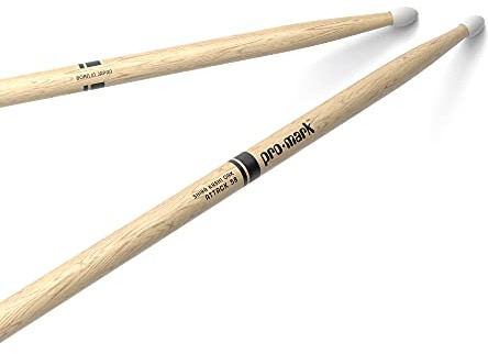ProMark Trumstockar, Classic Attack 5B-trumstockar i Shira Kashi-ek, oval nylondruva, ett par