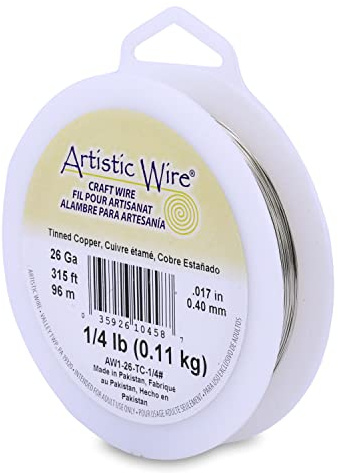 Artistic Wire 26-Gauge Tinned Copper Wire, 1/4-Pound