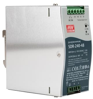MeanWell SDR-240-48 DIN Rail Power Supply (DIN-Rail) 48 V/DC 5 A 240 W Number of Outputs: 1 x Content 1 Piece