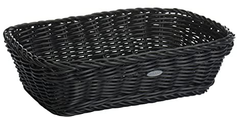 Westmark Mehrzweck-Korb, geeignet für Hotel und Gastronomie, Rechteckig, ca.31 x 21 x 9 cm, Synthetikfaser, Saleen Edition, Schwarz, 02020219101
