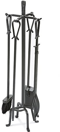 UniFlame 5-Piece Olde World Iron Finish Fireplace Tools Set