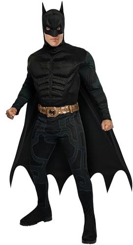 Rubie's Dark Knight Rises Costume, Mens Batman Muscle Costume Style 2, Black, Large (UK 14/16)