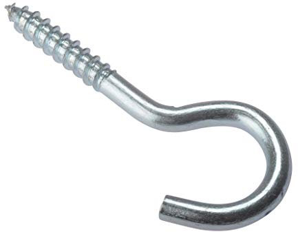 Forgefix Screw Hooks | 60 x 10g | Zinc Plated | Bag 10