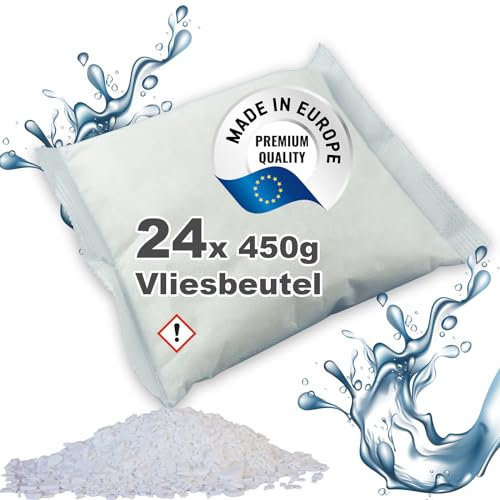 Bluecraft - 24x 450g Luft-Entfeuchter Granulat Nachfüllpack im Vliesbeutel für Raumentfeuchter ab 400g ohne Strom