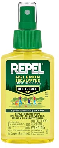 Repel Lemon Eucalyptus Natural Insect Repellent, 4-Ounce Pump Spray
