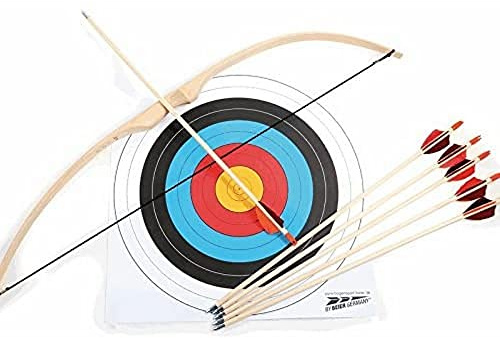 6743 Gioco arco sportivo small foot in legno, incl. arco, 6 frecce e bersaglio, dai 6 anni