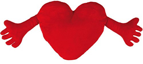 Out of the blue Plüschkissen Rotes Herz mit Arm/Maße: 70 x 30 cm